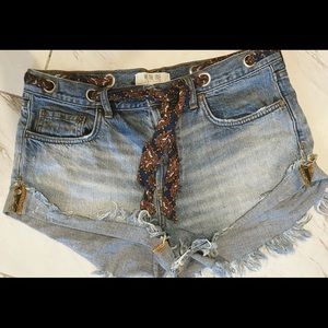 Free People Jean shorts